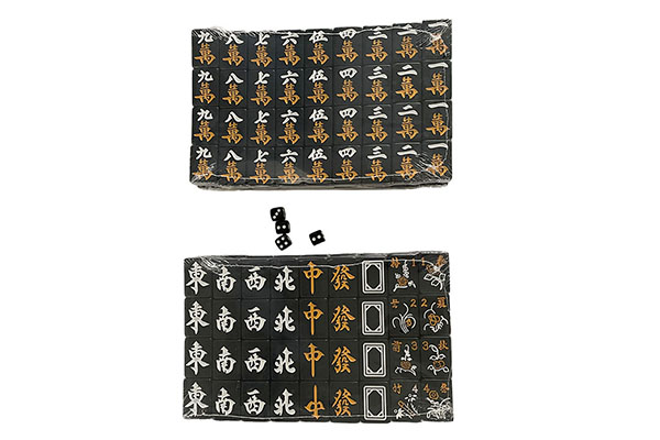 Black Custom Mahjong Tiles Party Entertainment Board Game Mahjong