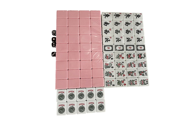 High Quality Party Game Melamine Custom American Mahjong Pink