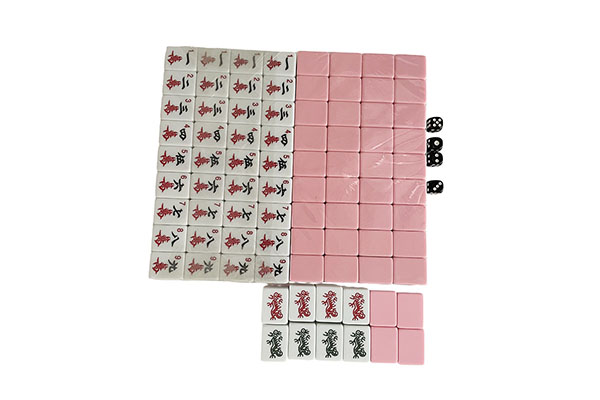 High Quality Party Game Melamine Custom American Mahjong Pink