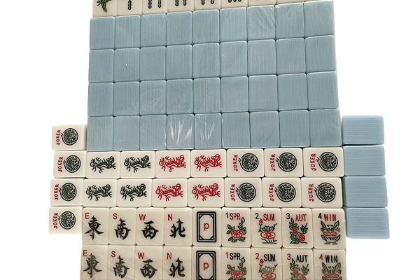 Premium Party Game Melamine Custom American Mahjong Aqua Blue