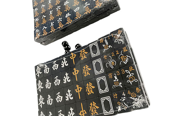 Black Custom Mahjong Tiles Party Entertainment Board Game Mahjong